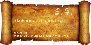Stefanecz Hajnalka névjegykártya