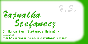 hajnalka stefanecz business card